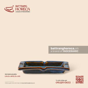 Gạt tàn chữ nhật (xì gà) 14.5 x 12.5cm - Lam Vân