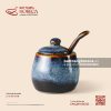 Hũ đựng đường kèm thìa 7cm - Lam Vân