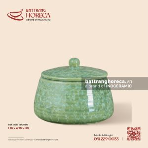 Hũ đựng mứt 10cm - Lục Thạch