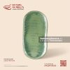Khay bầu dục (oval) lượn sóng hai chân 33.5 x 17cm - Bích Diệp