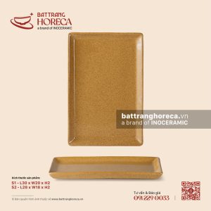 Khay chữ nhật – Hoàng Sa – Men tấm