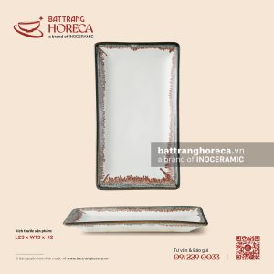 Khay chữ nhật 23 x 13cm - Bạch Diêm