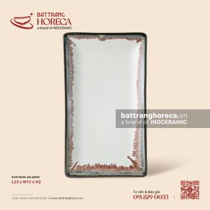 Khay chữ nhật 23 x 13cm - Bạch Diêm