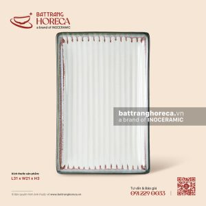 Khay chữ nhật 31 x 21cm - Bạch Diêm