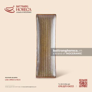 Khay chữ nhật dài 32 x 9.5cm - Thổ Viêm