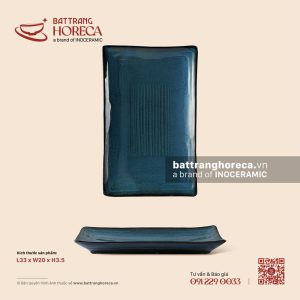 Khay chữ nhật nan 33 x 20cm - Lam Dạ