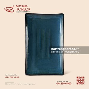 Khay chữ nhật nan 33 x 20cm - Lam Dạ