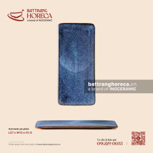 Khay chữ nhật phẳng (khay sushi) dài 27 x 12cm - Lam Vân