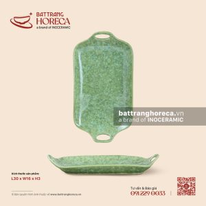 Khay hai (2) tai 30 x 16cm - Lục Thạch