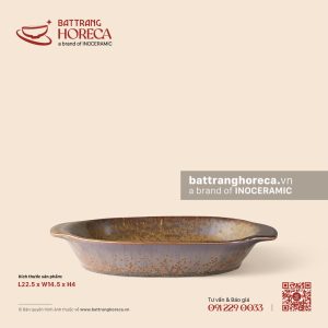 Khay hai tai 22.5 x 14.5cm - Thổ Viêm