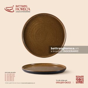 Khay pizza (đĩa bệt) – Ô Thổ – Men tấm