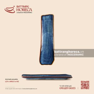 Khay vỏ cây chữ nhật 31 x 9.5cm - Lam Vân