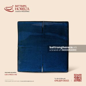 Khay vuông bốn mảnh 22cm - Lam Dạ