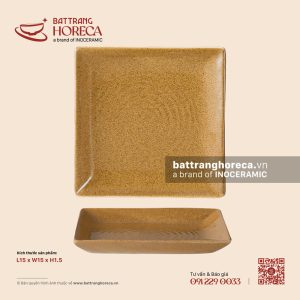 Khay vuông đựng hũ gia vị 15cm – Hoàng Sa – Men tấm