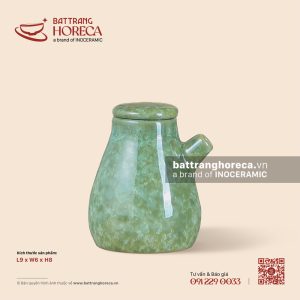 Lọ (bình) mắm, tương không quai 9 x 6cm - Lục Thạch