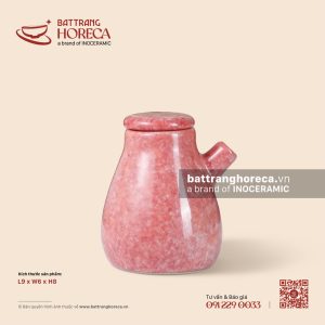 Lọ (bình) mắm, tương không quai 9 x 6cm - Hồng Thạch
