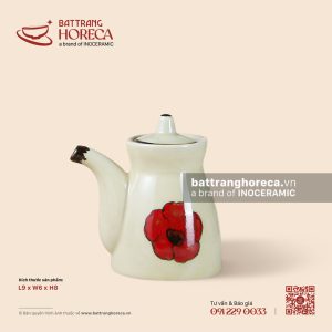 Lọ (bình) mắm, tương không quai 9 x 6cm - Yên Hồn
