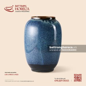 Lọ hoa dáng oliu 10 x 9.5cm - Lam Vân
