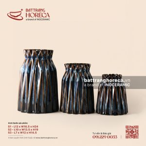 Lọ hoa nếp gấp origami - Lam Vân
