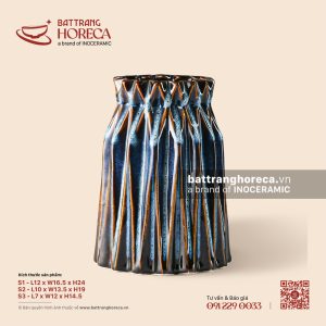 Lọ hoa nếp gấp origami - Lam Vân