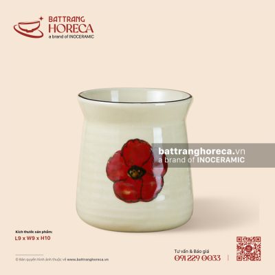 Lọ hoa túi 9cm – Yên Hồng – Men ngà