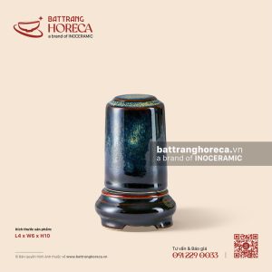 Lọ (ống) tăm dáng trụ 4 x 6cm - Lam Dạ