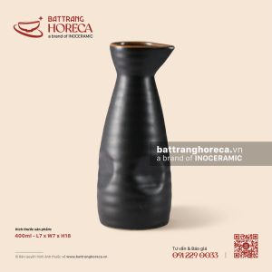 Nậm rượu Sake bóp 400ml 7cm – Ô Thổ