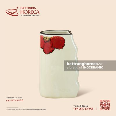 Ống đũa vuông đơn 8 x 7cm – Yên Hồng – Men ngà