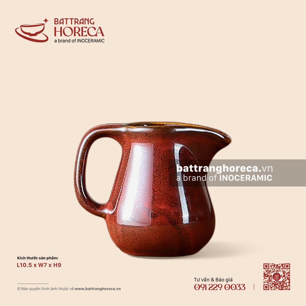Rót sữa lớn 10.5 x 7cm - Nâu Trầm - Bát Tràng Horeca Rót sữa lớn 10.5 x 7cm - Nâu Trầm