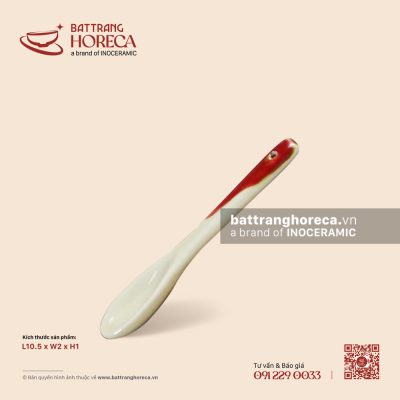 Thìa cà phê (café) 10.5 x 2cm – Yên Hồng – Men ngà