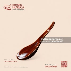 Thìa cơm cong 14.5 x 4.5cm - Nâu Trầm