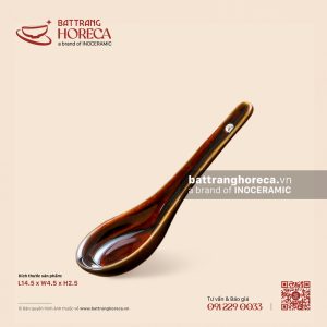 Thìa cơm thẳng 14.5 x 4.5cm - Nâu Trầm