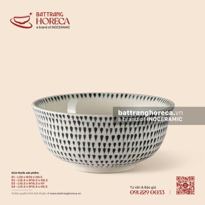 Tô (bát) sâu – Loang – Men ngà