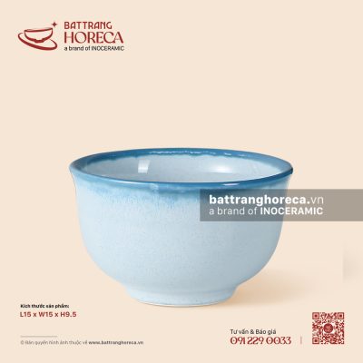 Tô cối 15cm – Biển Xanh – Men hoả biến