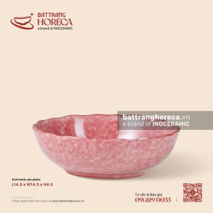Tô nông miệng lượn 20.5cm - Hồng Thạch