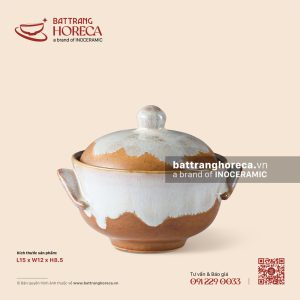 Âu (thố) vuốt có quai 15 x 12cm - Hồng Vân