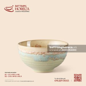 Bát (chén) cơm ganh - Kết Tinh Nâu