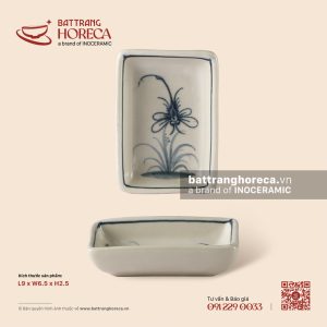 Bát (đĩa) gia vị chữ nhật 9 x 6.5cm - Khoai Chuồn