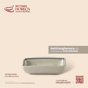 Bát (đĩa) gia vị chữ nhật 9 x 6.5cm - Khoai Chuồn