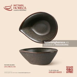 Bát (đĩa) gia vị dáng quả đào 10 x 8.5cm - Yên