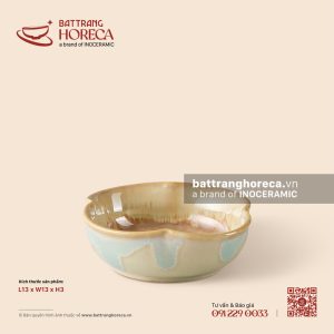 Bát (đĩa) gia vị hoa nhỏ 13cm - Kết Tinh Nâu
