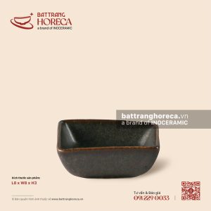 Bát (đĩa) gia vị muối vuông 8cm - Yên
