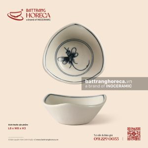 Bát (đĩa) gia vị tam giác 8cm - Khoai Chuồn