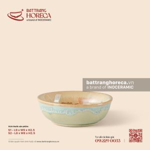Bát (đĩa) gia vị tròn - Kết Tinh Nâu