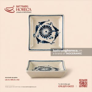 Bát (đĩa) gia vị vuông 9.5cm - Cúc Lam
