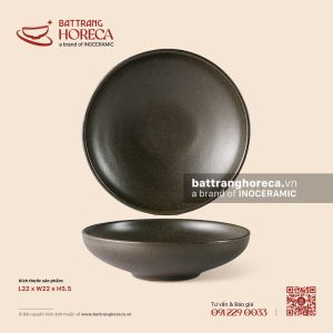 Bát salad tròn sâu chân cao 22cm - Yên