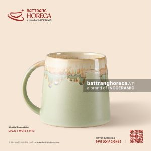 Cốc bệt quai to 10.5 x 9.5cm - Kết Tinh Nâu