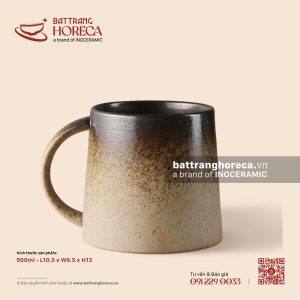 Cốc bệt quai to 500ml 10.5 x 9.5cm - Huyền Thổ