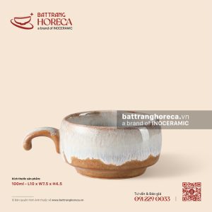 Cốc cà phê (cafe) quai nửa 100ml 10 x 7.5cm - Hồng Vân
