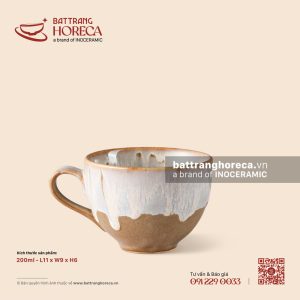 Cốc capuchino (cafe) 200ml 11 x 9cm - Hồng Vân